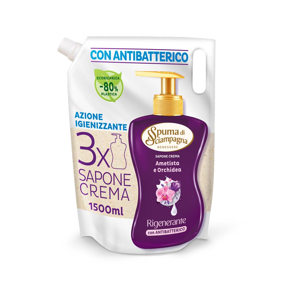 Tekuté mydlo Spuma di Sciampagna (Ametista e Orchidea).