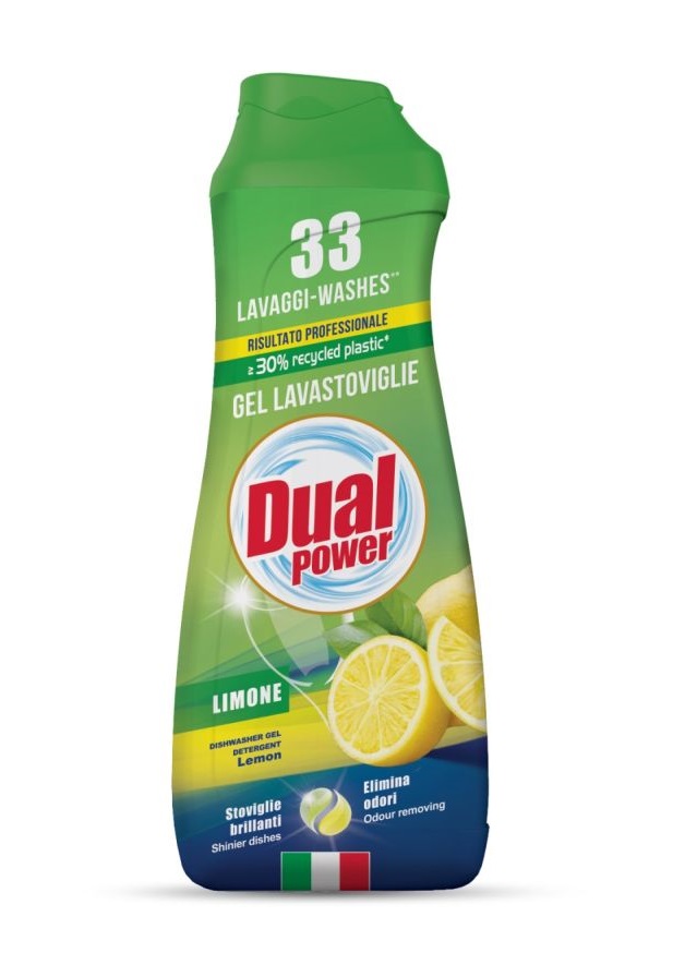 Dual Power. Gél do umývačky riadu (Limone).