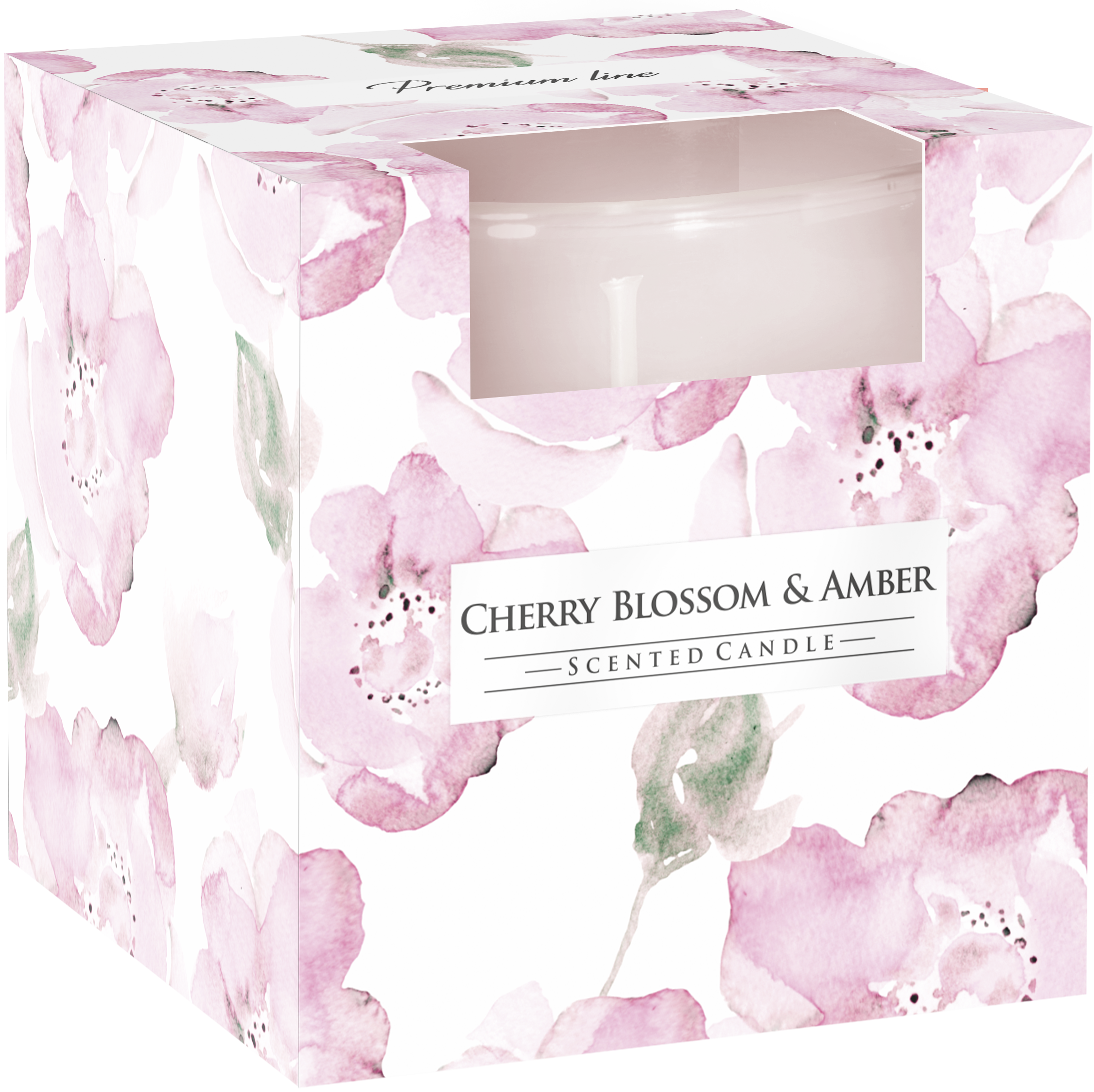 Vonná sviečka. (Cherry Blossom & Amber).